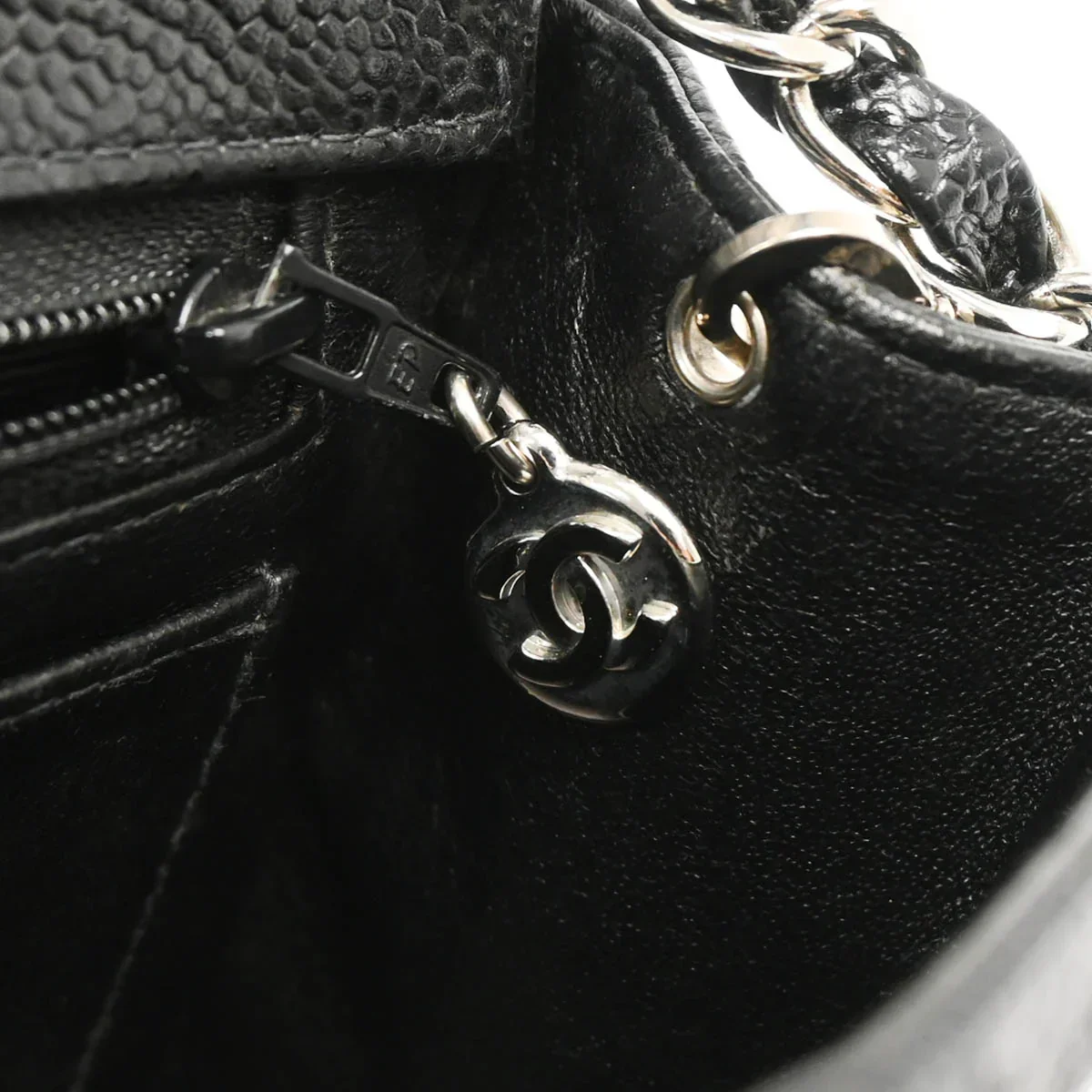 Chanel Black Caviar Mini Classic Square Flap Shoulder Bag - Image 8