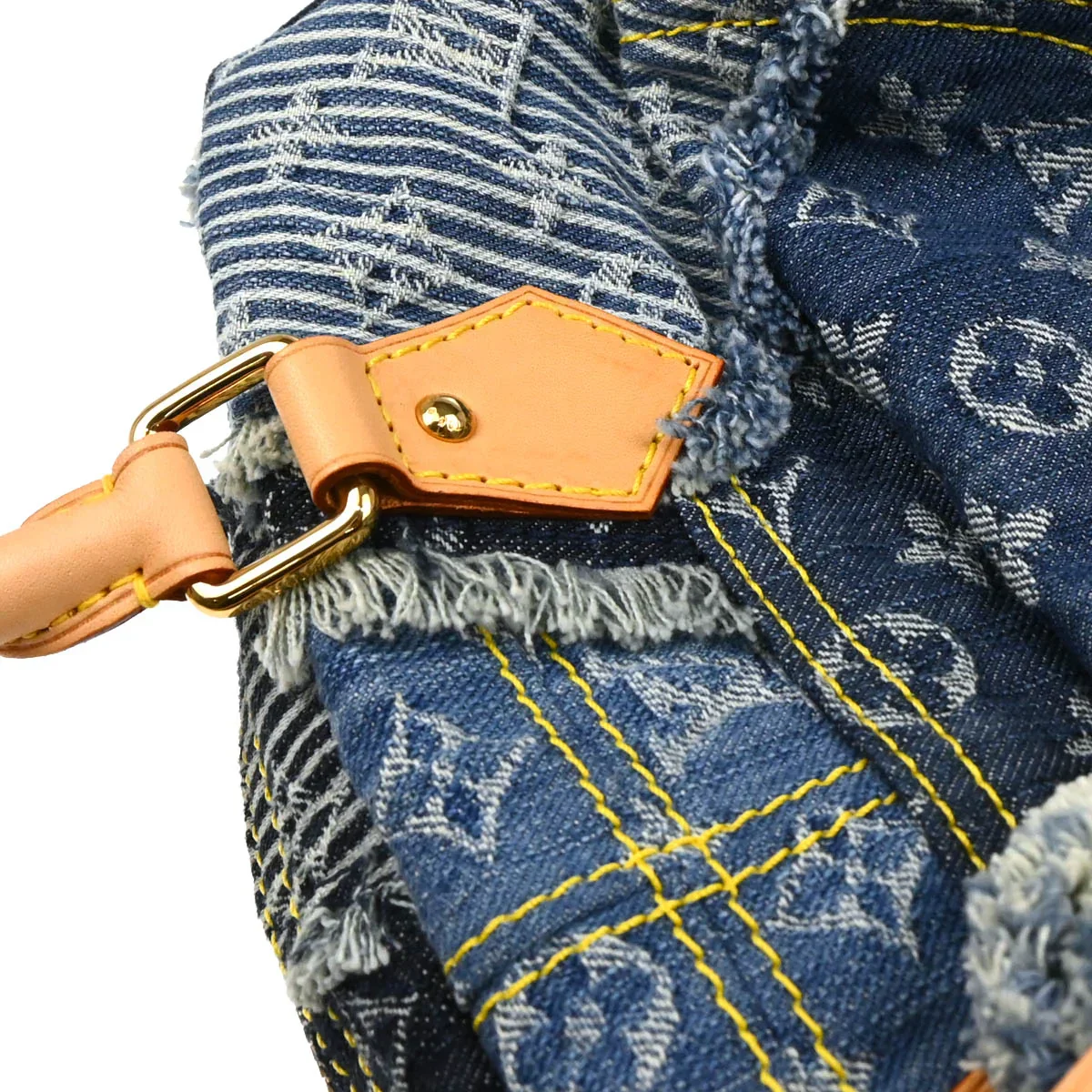 Louis Vuitton 2007 Monogram Denim Patchwork Bowly Shoulder Bag M95376 - Image 6