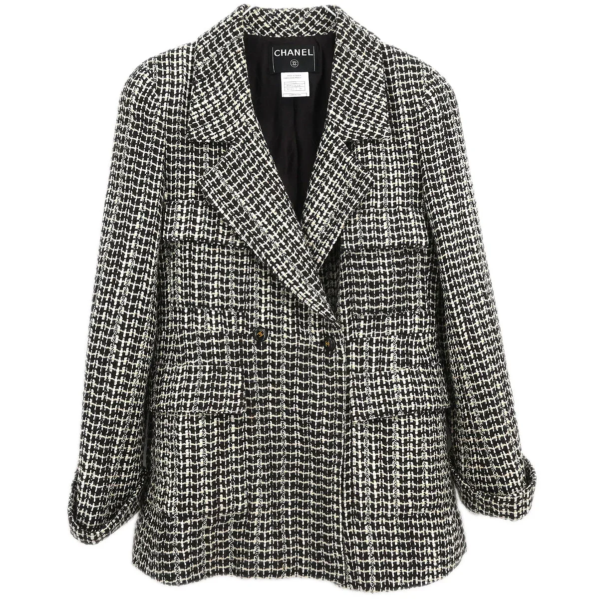 Chanel 2001 Double Breasted Jacket Brown #40