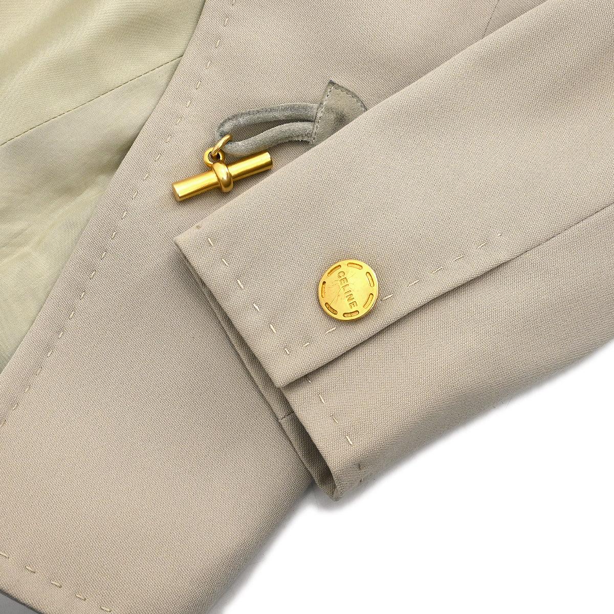 Celine Jacket Skirt Suit Set Beige #40 - Image 4