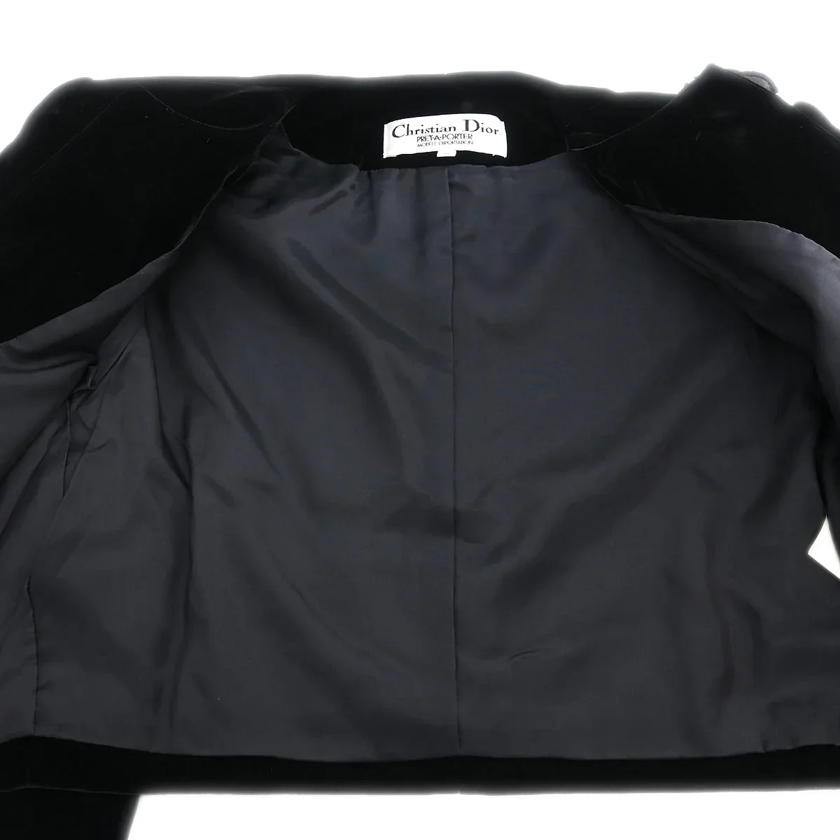 Christian Dior Setup Suit Jacket Skirt Black #9 - Image 6