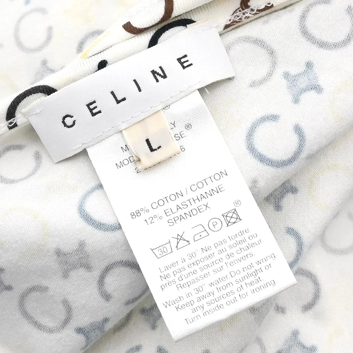 Celine Macadam T-shirt White #L - Image 8