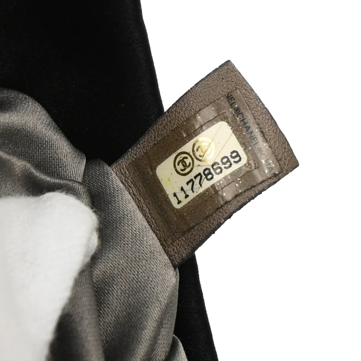 Chanel 2006-2008 Black Satin Bow Shoulder Bag - Image 11
