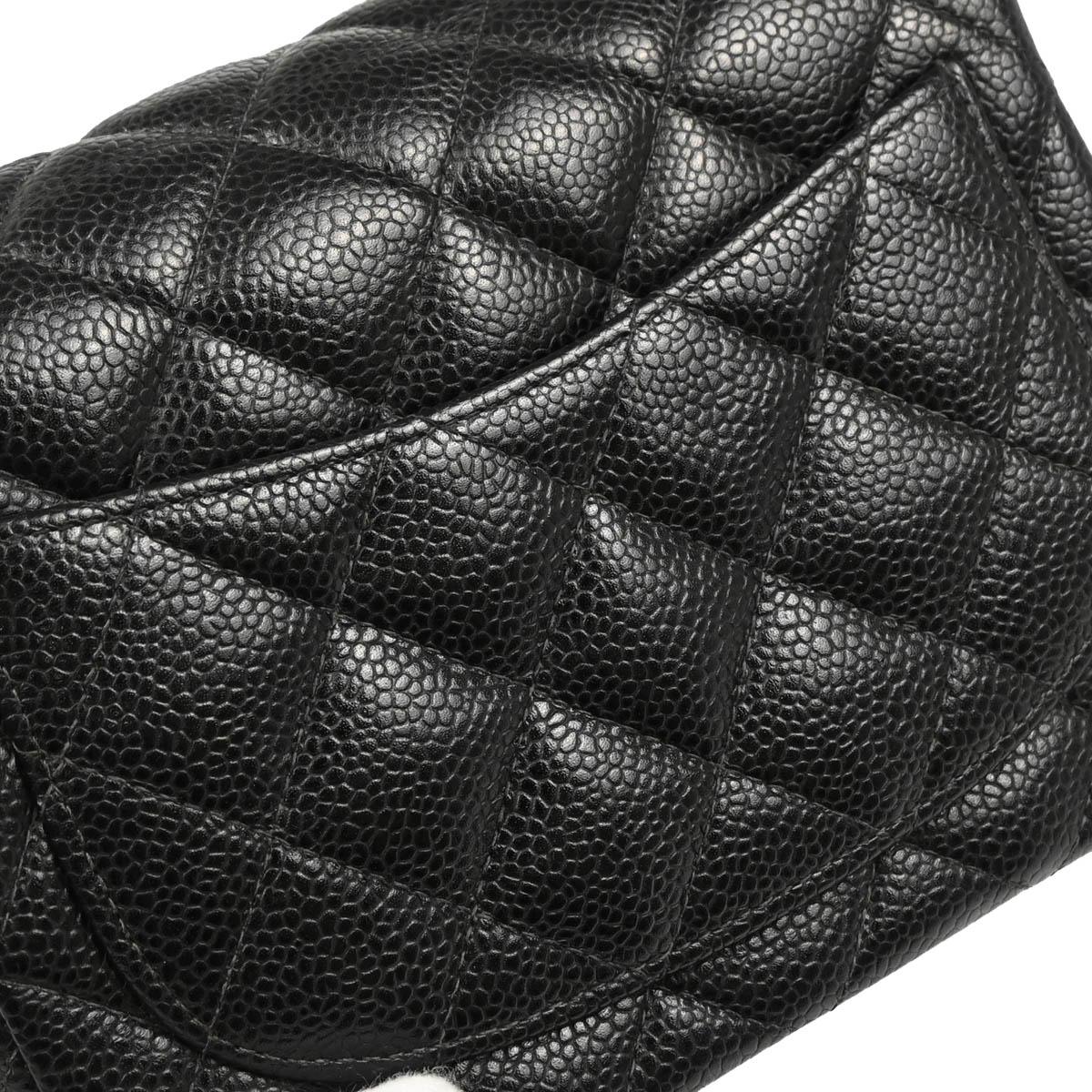 Chanel 2003-2004 Black Caviar Mini Classic Square Flap Bag 17 - Image 7
