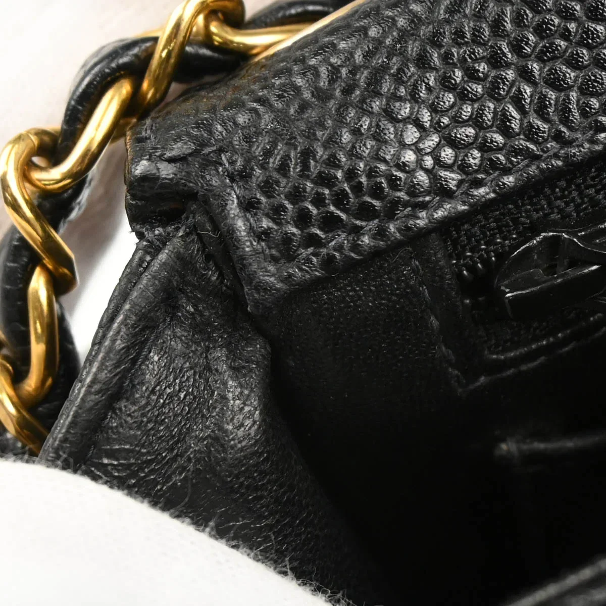 Chanel 2003-2004 Black Caviar Mini Classic Square Flap Bag 17 - Image 9