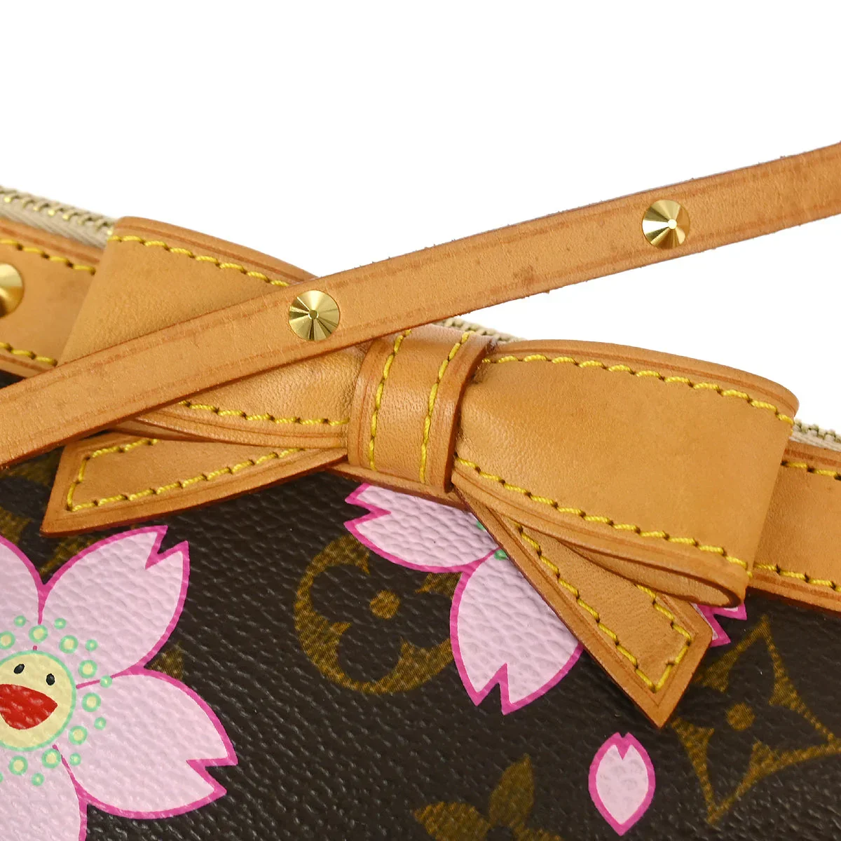 Louis Vuitton 2003 Cherry Blossom Pochette Accessoires Handbag M92006 - Image 4