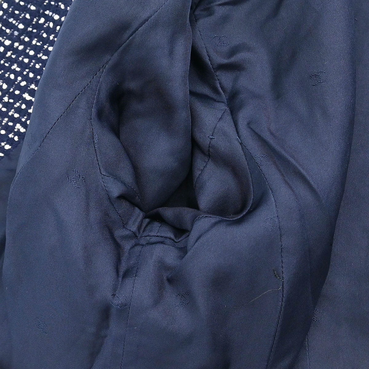 Chanel 1996 Setup Suit Jacket Skirt Navy #38 - Image 7