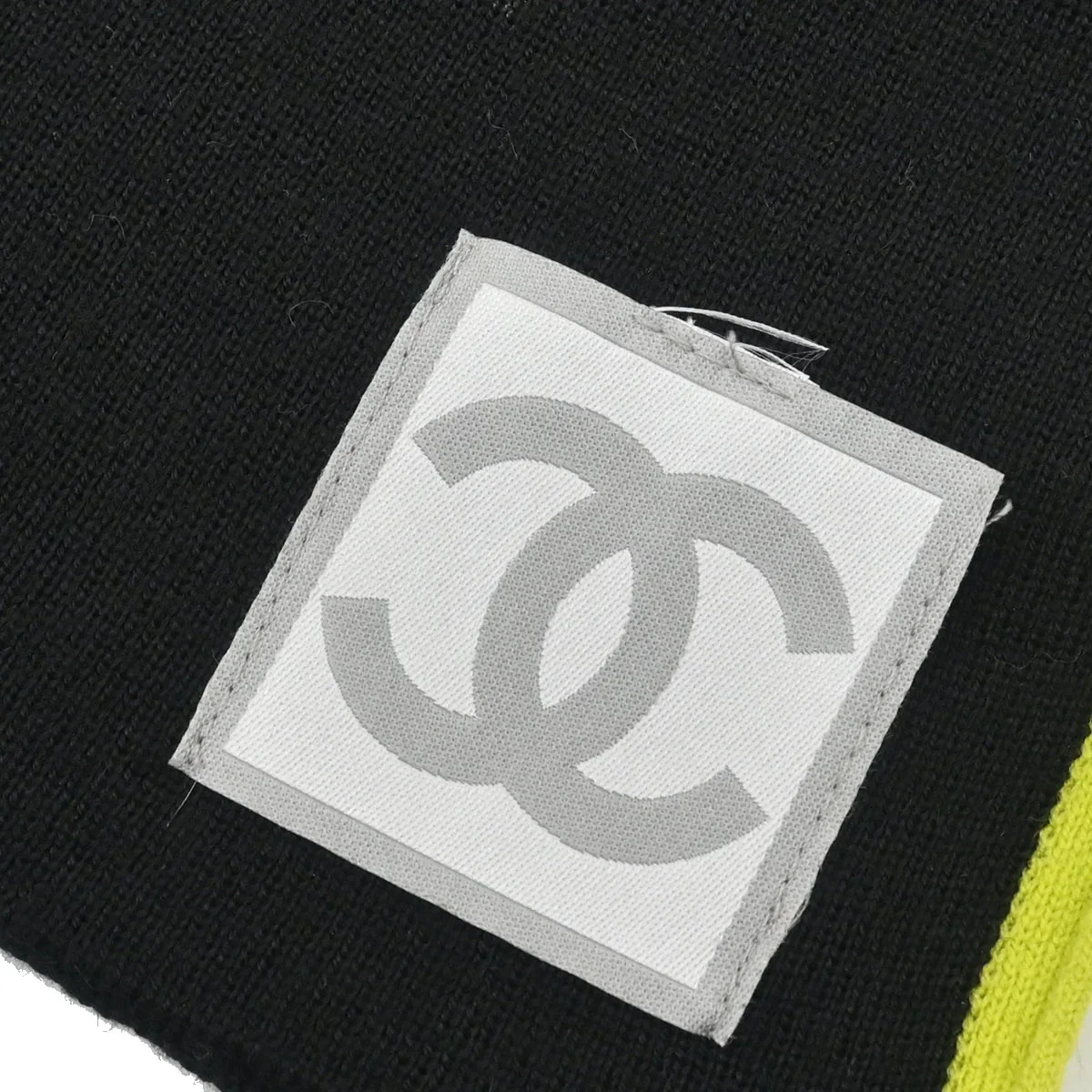 Chanel Sport Line Shawl Stole Black Small Good - Image 2