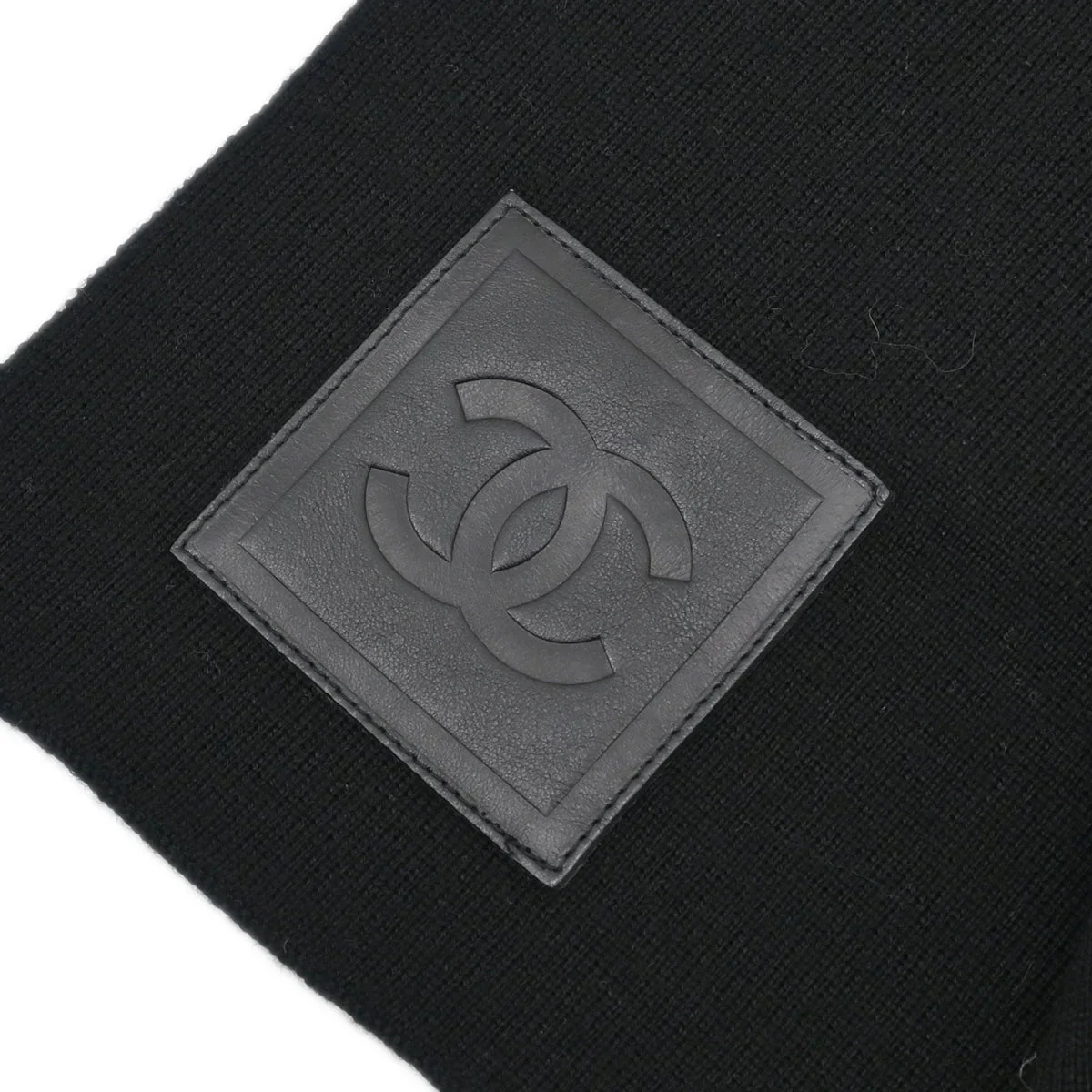 Chanel Sport Line Shawl Stole Black Small Good - Image 3