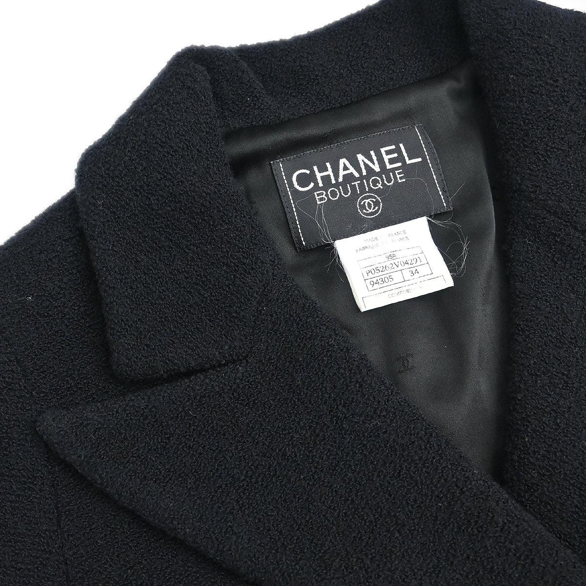 Chanel 1995 Double Breasted Jacket Black #34 - Image 3