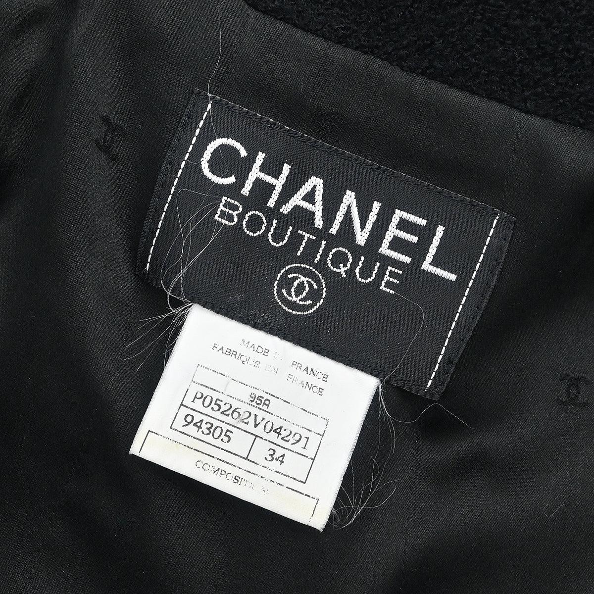 Chanel 1995 Double Breasted Jacket Black #34 - Image 9
