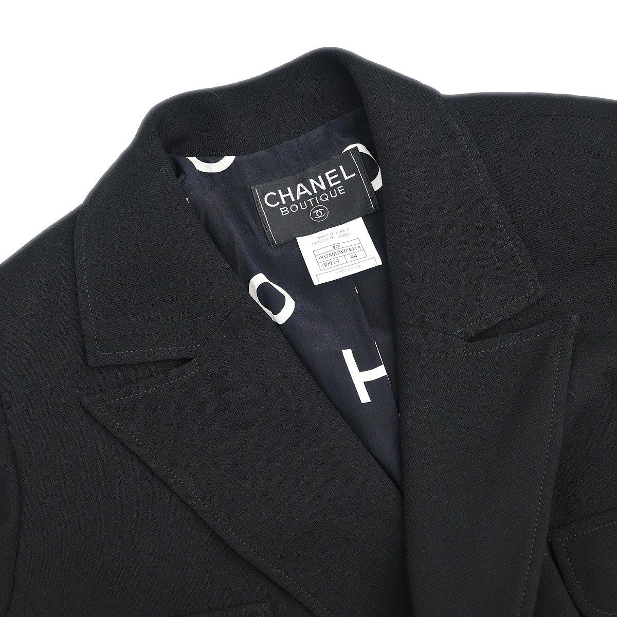Chanel 1997 Double Breasted Jacket Black #44 - Image 3