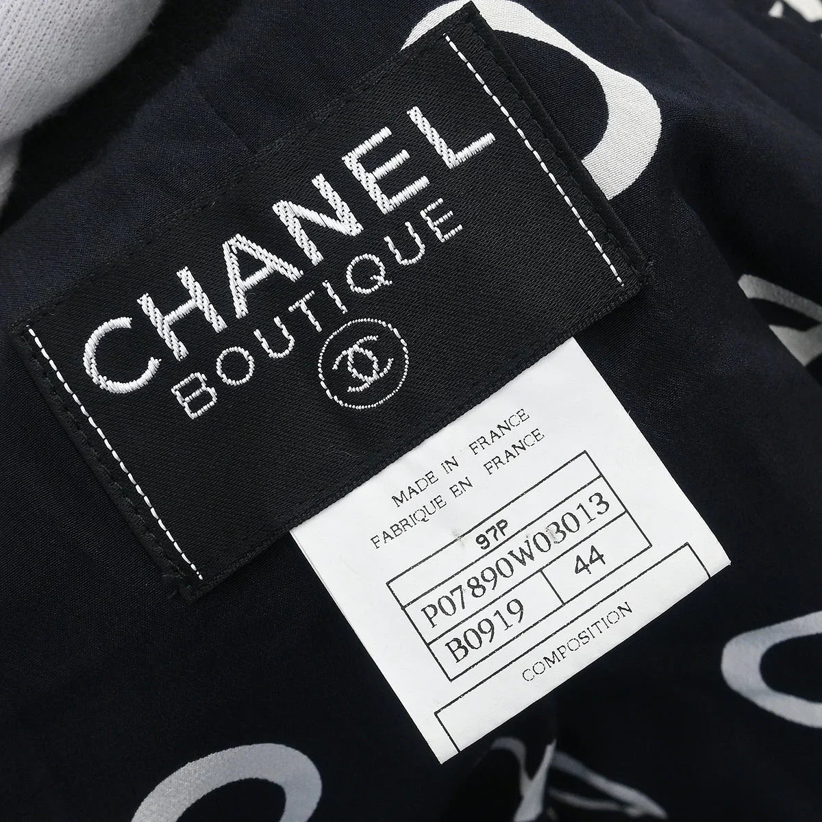 Chanel 1997 Double Breasted Jacket Black #44 - Image 9