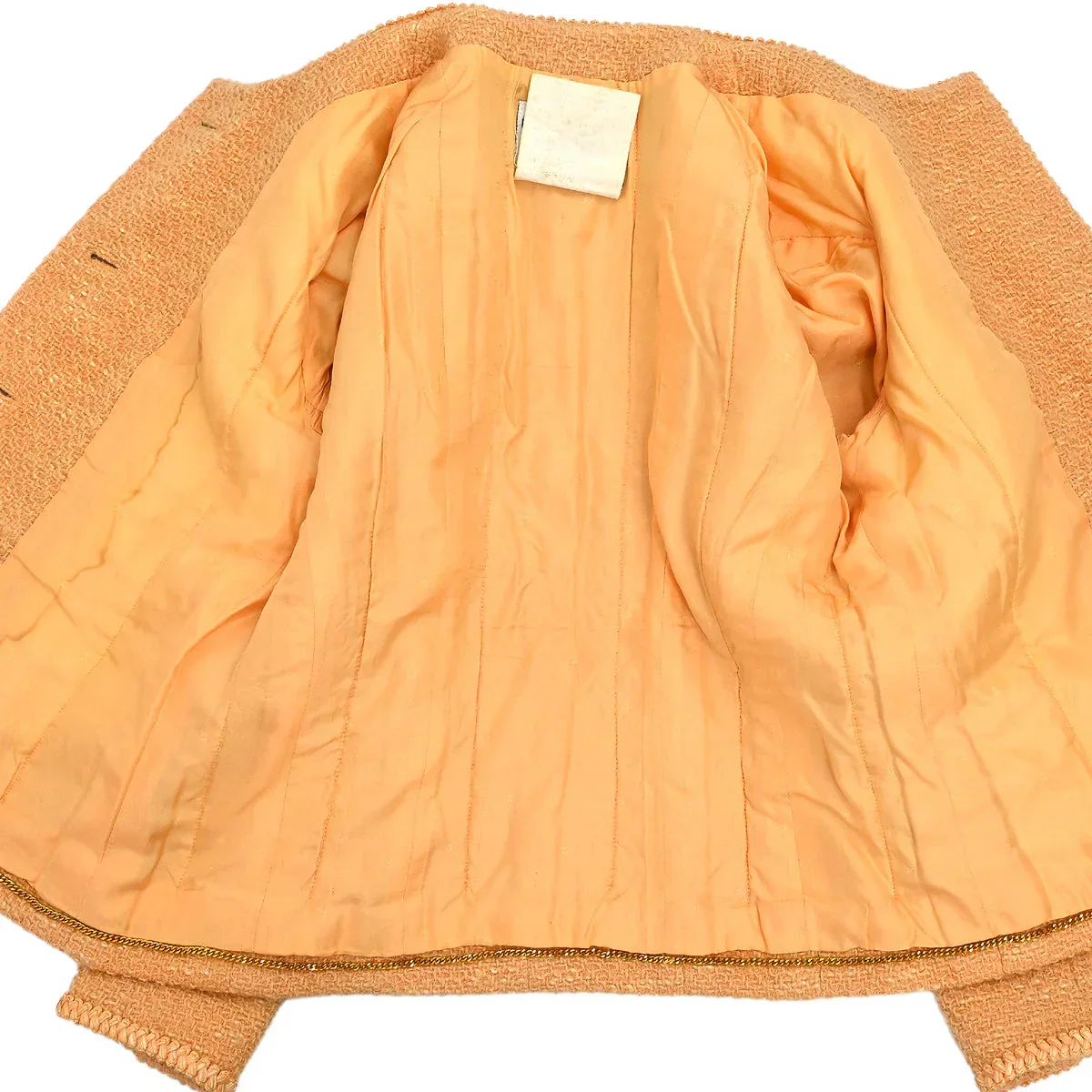 Chanel 1993 Collarless Jacket Orange #34 - Image 7