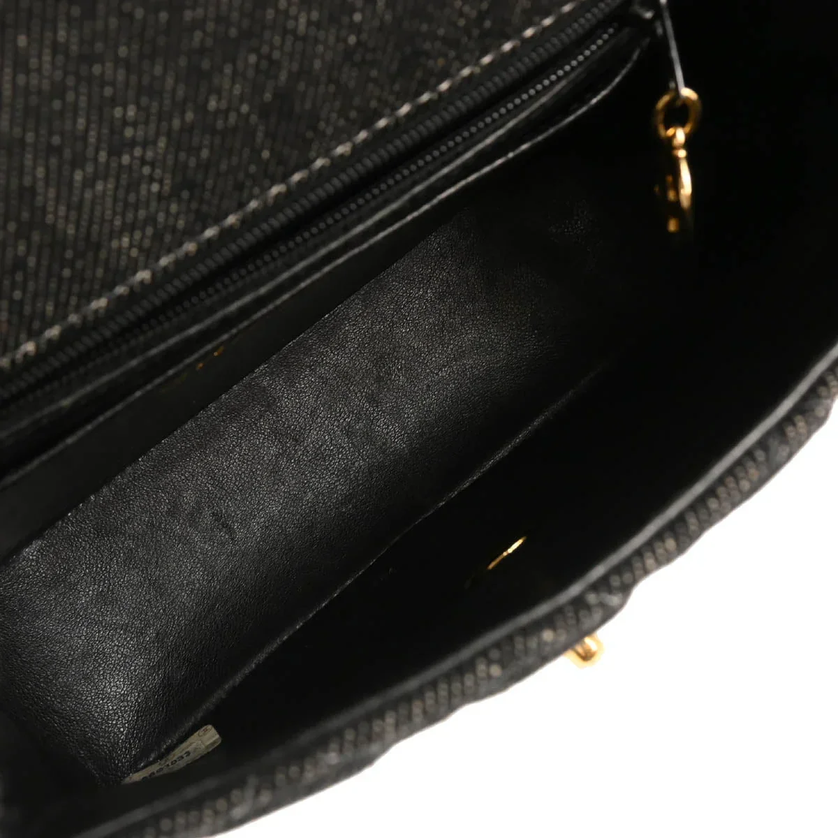 Chanel 1997-1999 Black Denim Mini Classic Square Flap Bag 17 - Image 9
