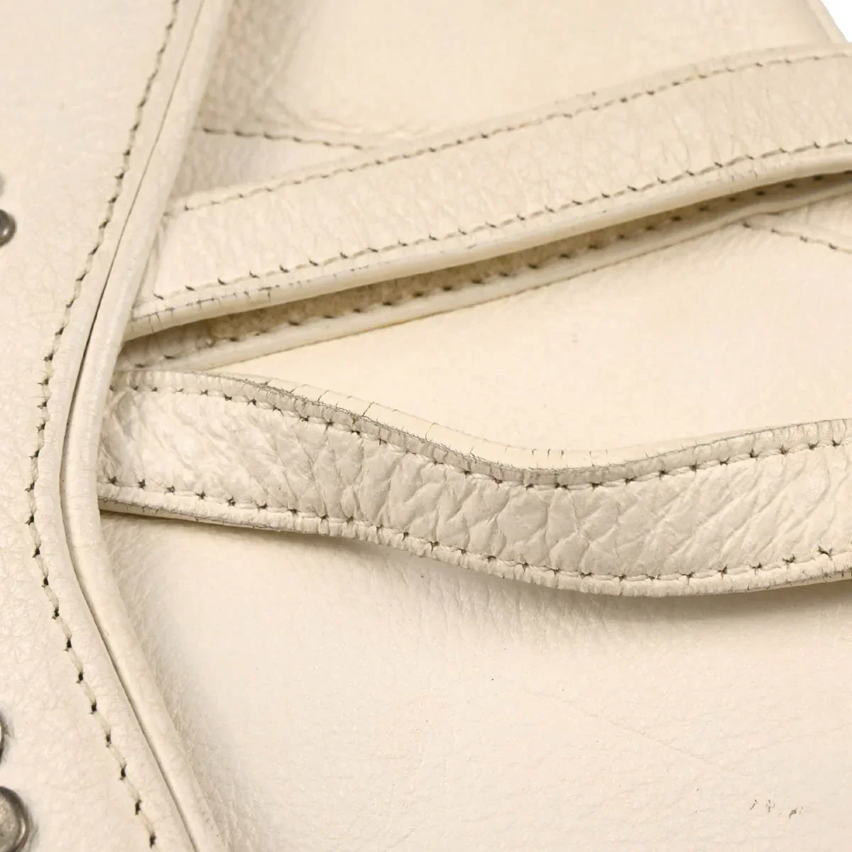 Christian Dior 2006 White Leather Saddle Handbag - Image 5
