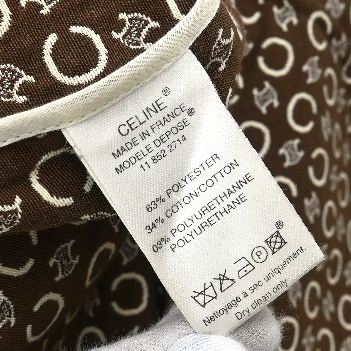 Celine Single Breasted Jacket Macadam White #42 - Image 10