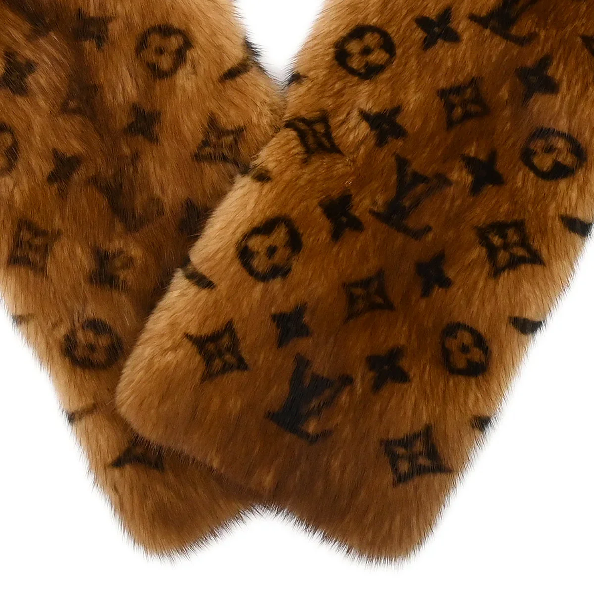 Louis Vuitton * Escharp Fur Stole Shawl Small Good - Image 2