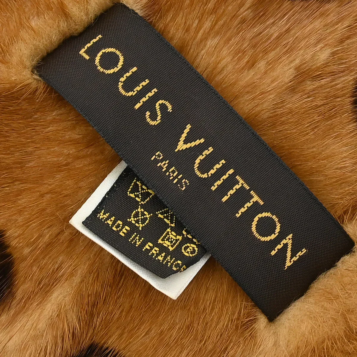 Louis Vuitton * Escharp Fur Stole Shawl Small Good - Image 3