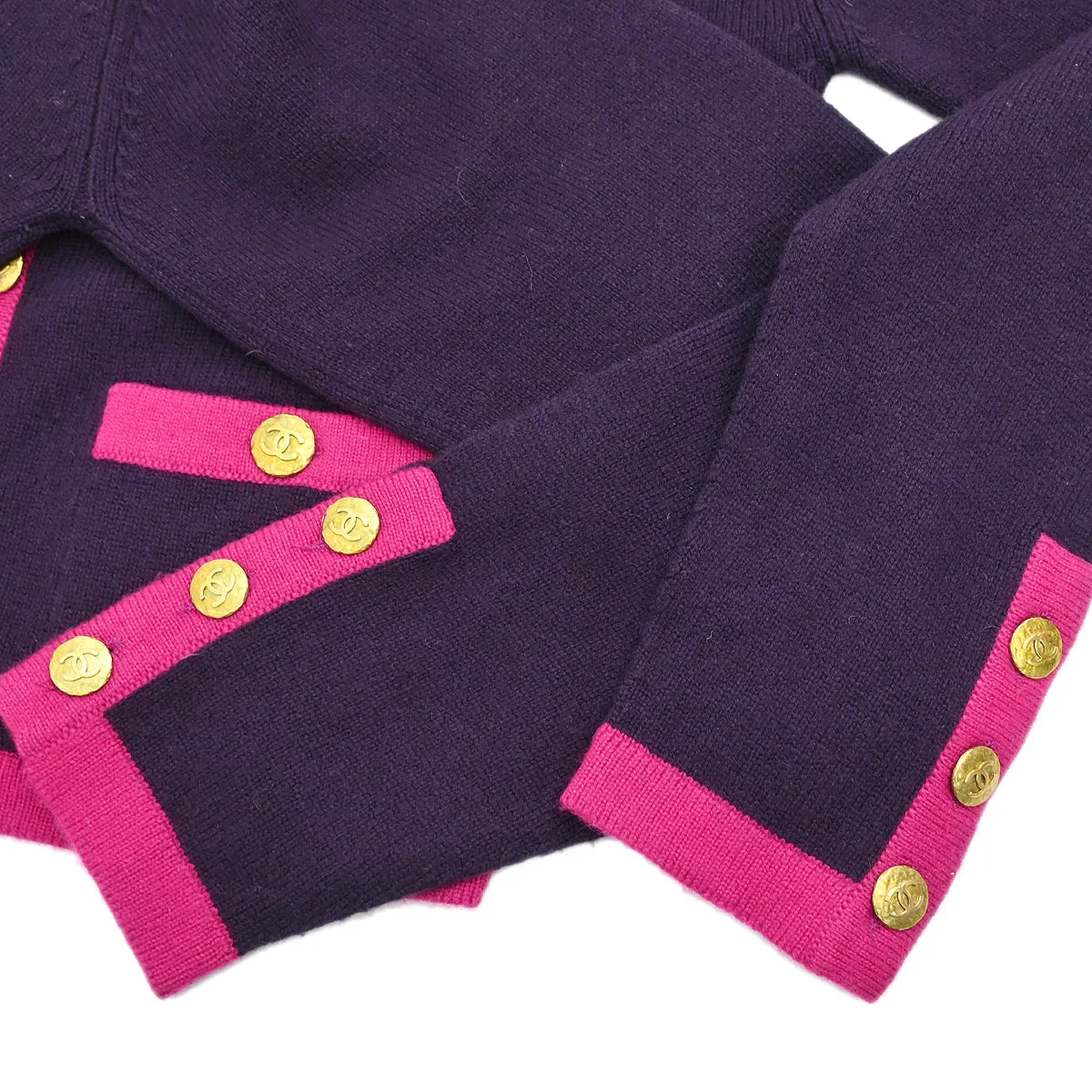 Chanel 1994 Setup Suit Cardigan Top Skirt Purple #42 - Image 10