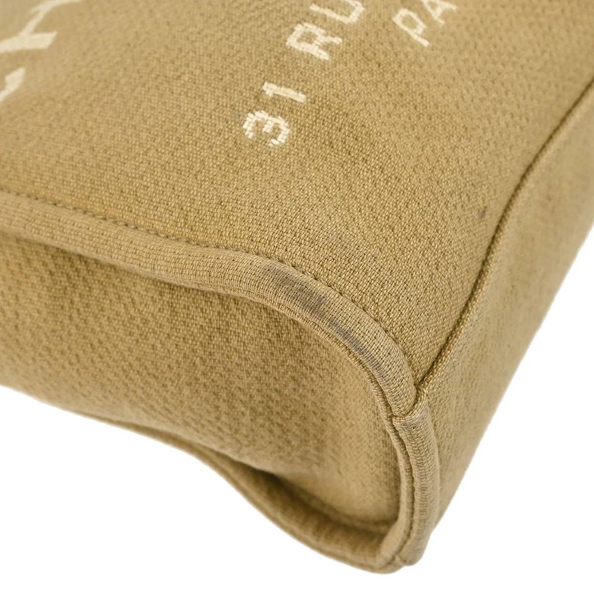 Chanel 2012 Beige Canvas Mini Deauville Shoulder Tote Bag - Image 4