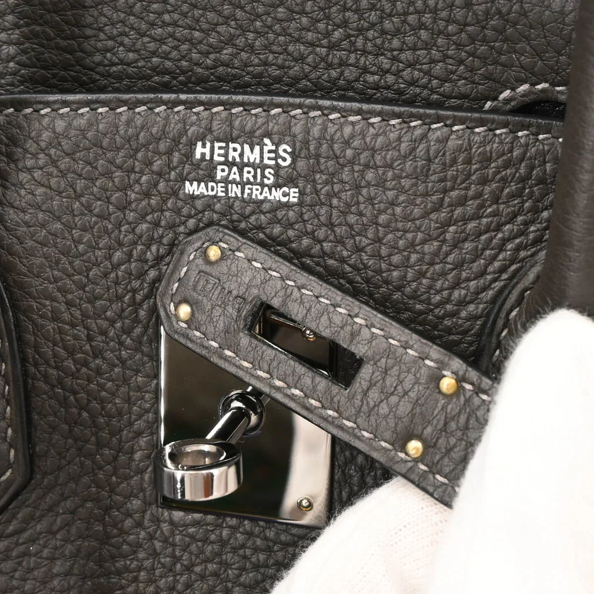 Hermes 2005 Graphite Togo Birkin 30 Handbag - Image 10