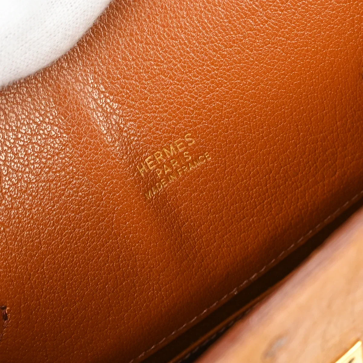 Hermes 2002 * Chestnut Ostrich Kelly Sport MM Shoulder Bag - Image 10