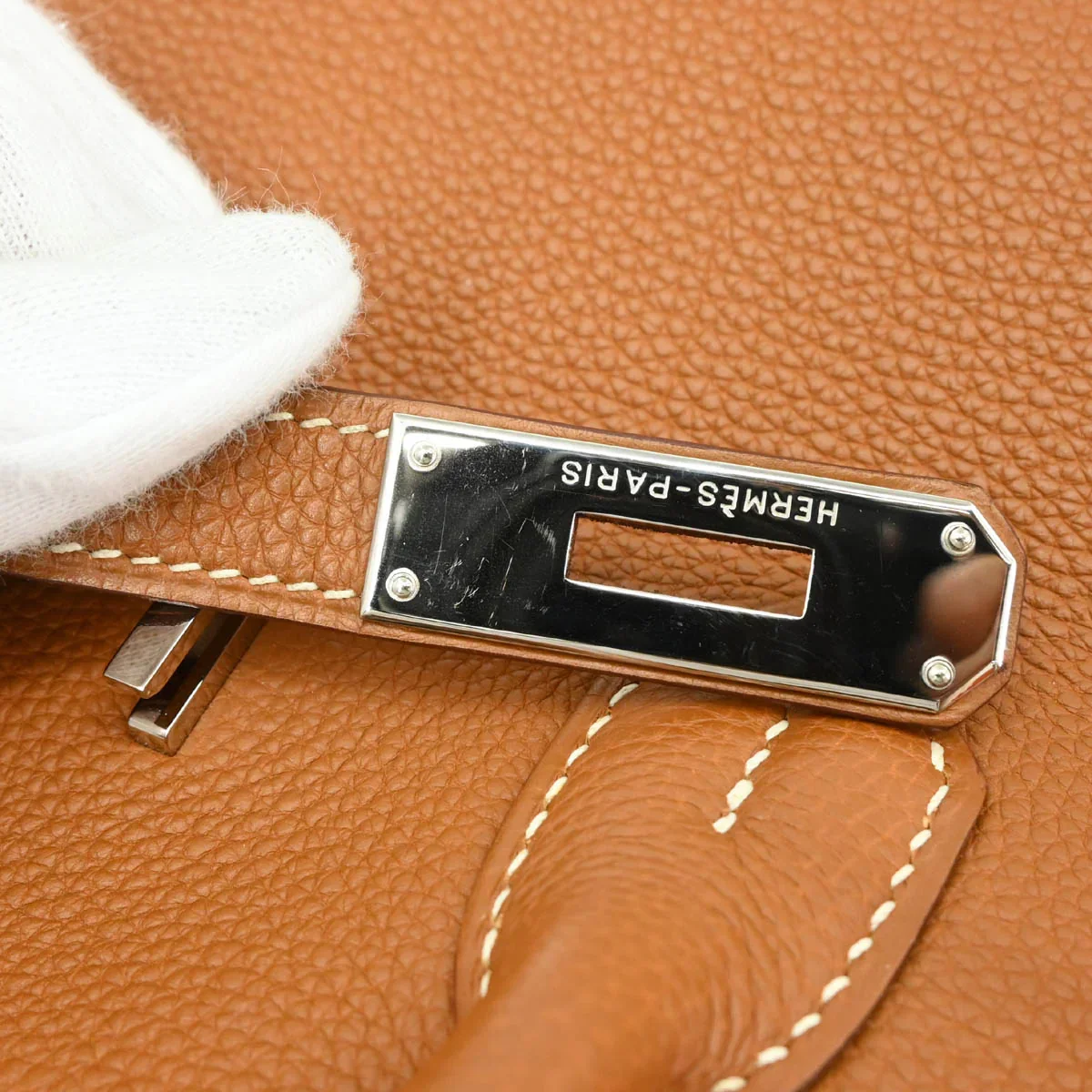 Hermes 2003 Gold Togo Birkin 35 Handbag - Image 8