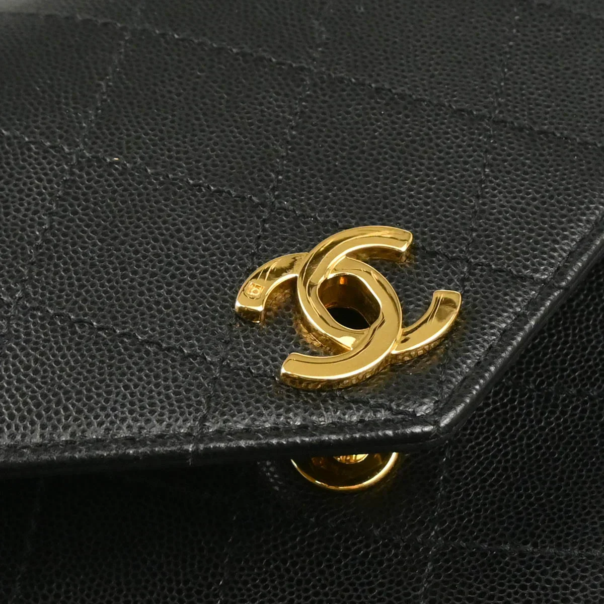 Chanel Black Caviar Handbag - Image 6