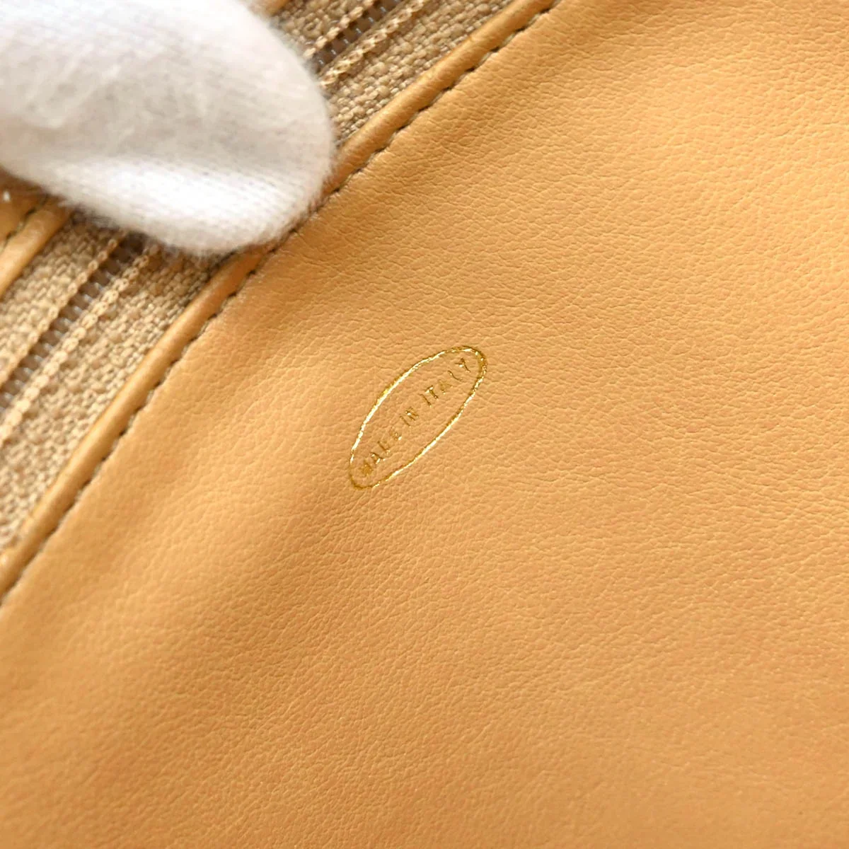 Chanel 1994-1996 Beige Caviar Triple CC Shoulder Tote Bag - Image 9