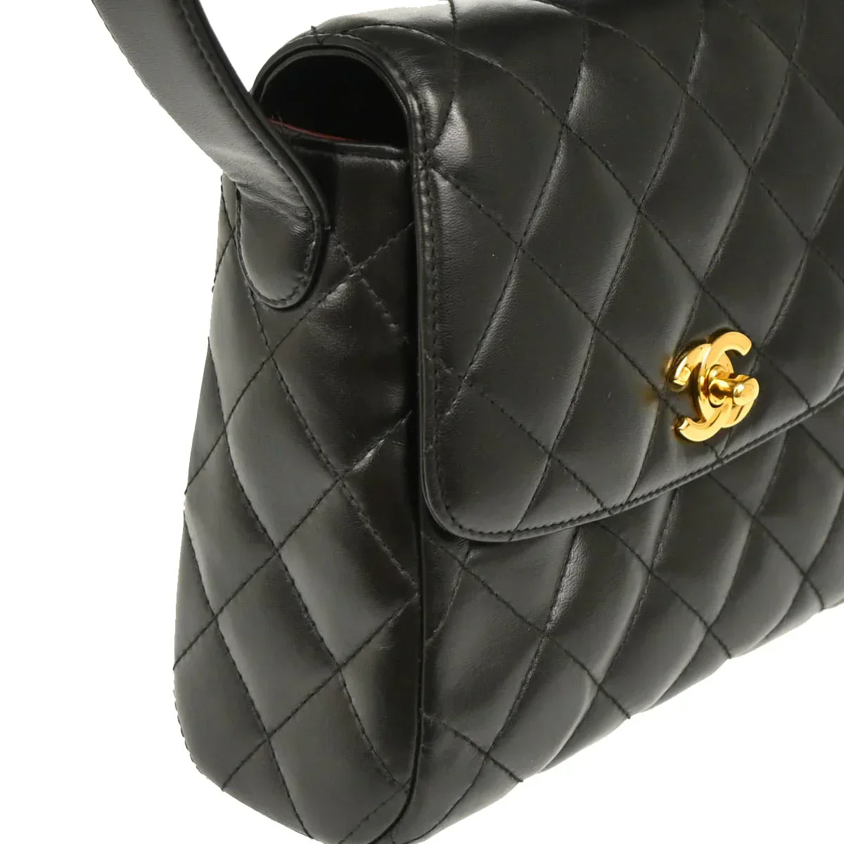 Chanel 1996-1997 Black Lambskin Handbag - Image 3