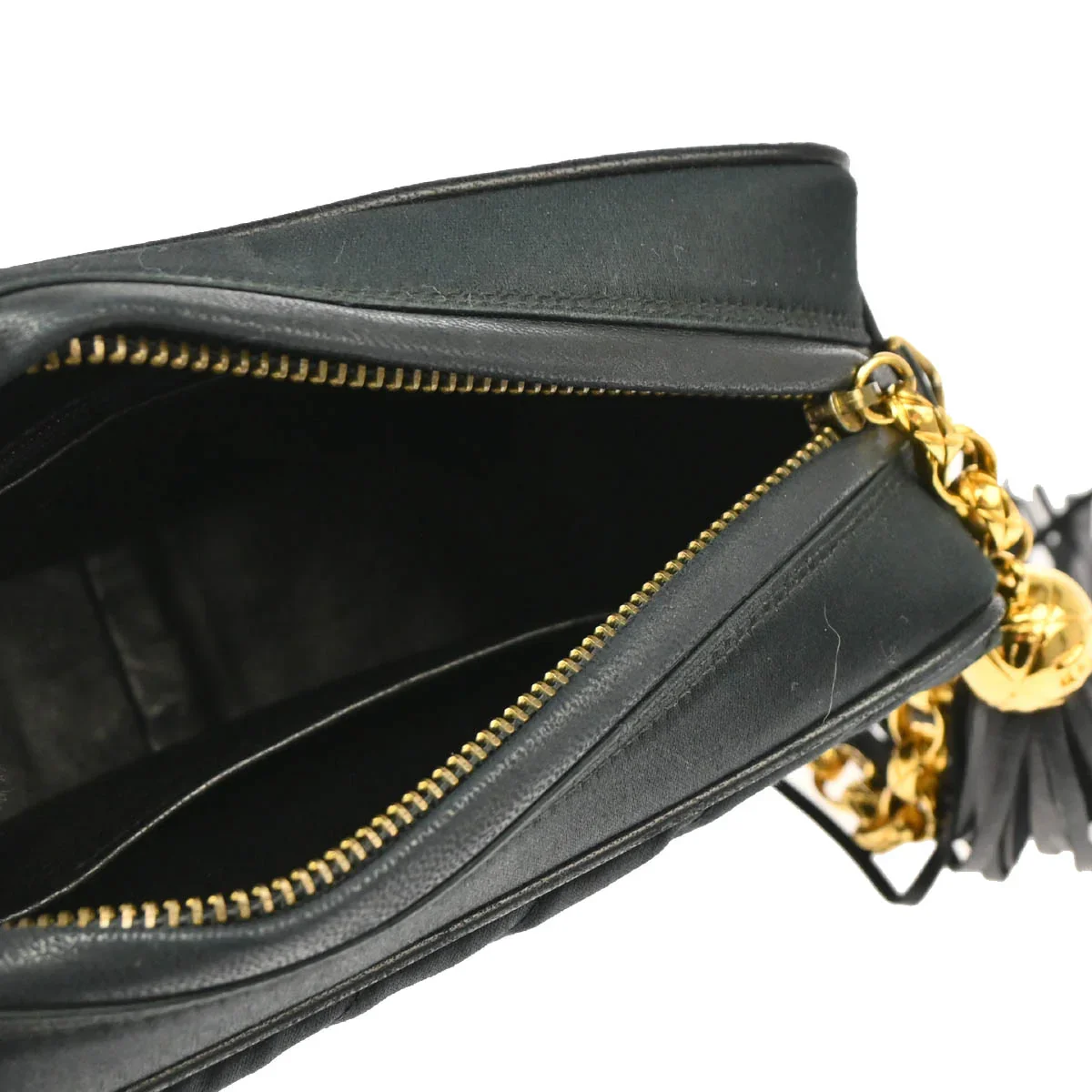 Chanel 1991-1994 Black Satin Camera Bag Mini - Image 4