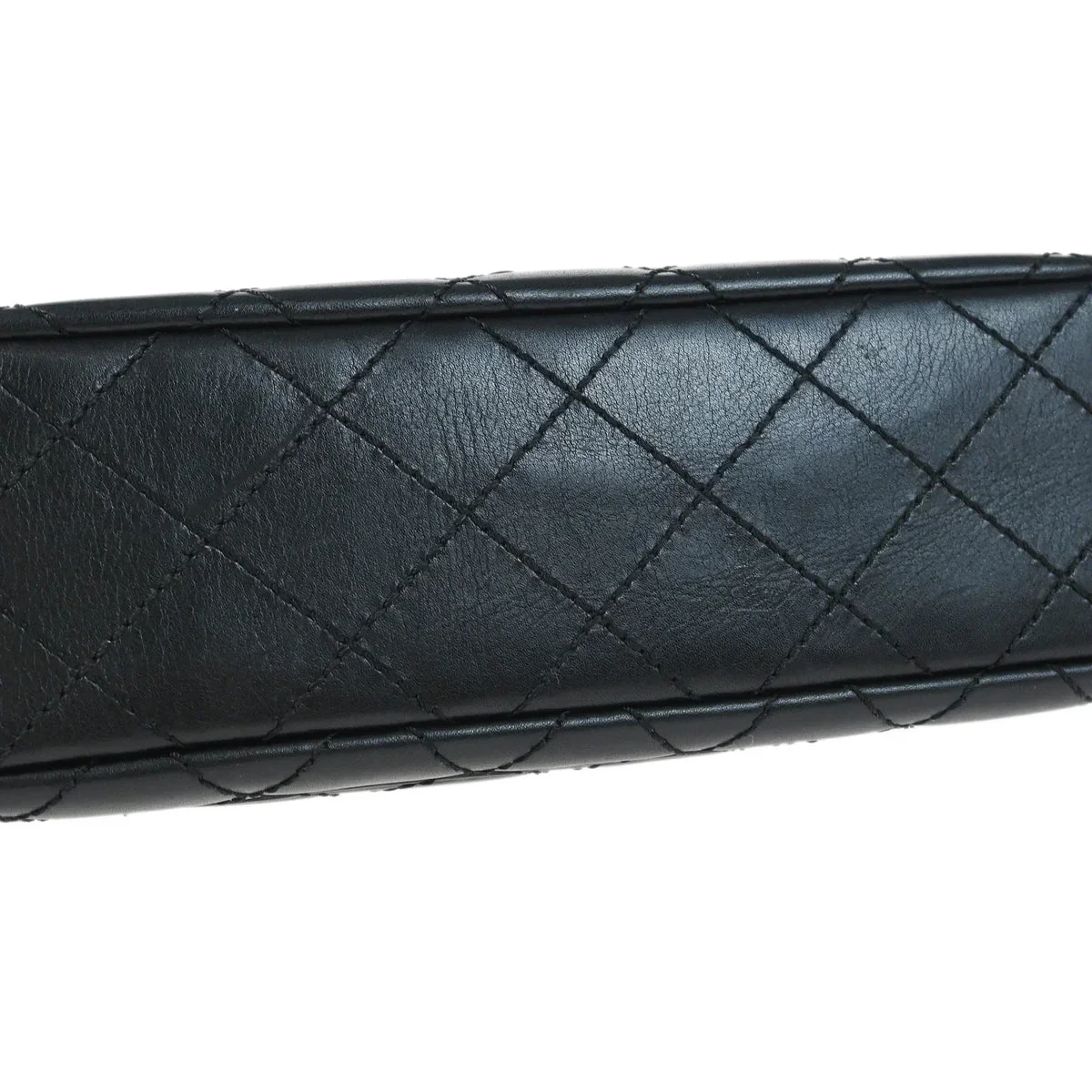 Chanel 2000-2001 Black Calfskin Single Flap Shoulder Bag - Image 3