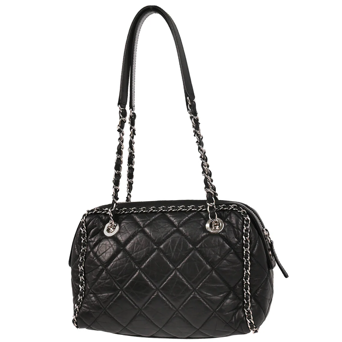 Chanel 2019 Black Calfskin Luxury Line Handbag - Image 2