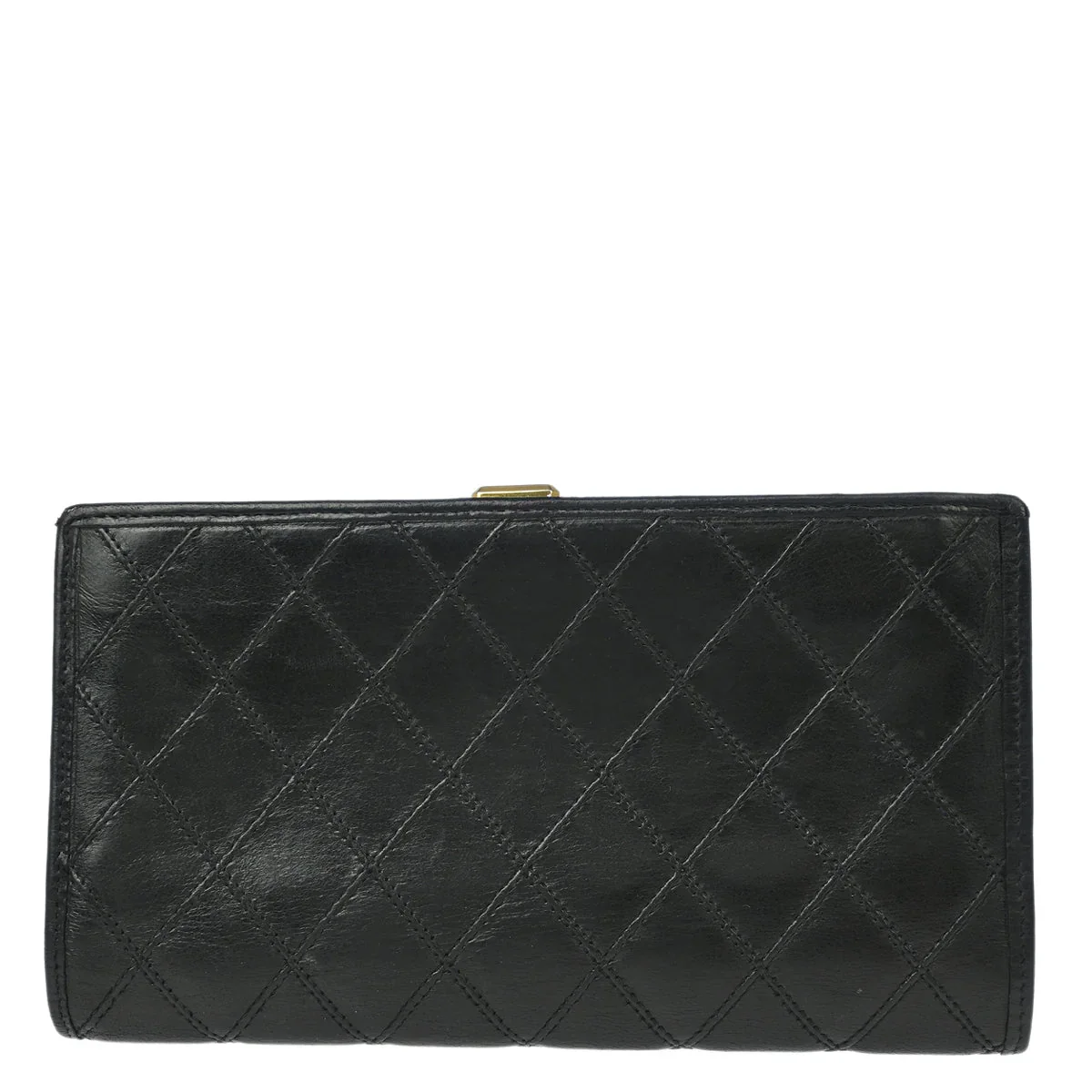 Chanel 1991-1994 Black Lambskin Bicolore Wallet - Image 2