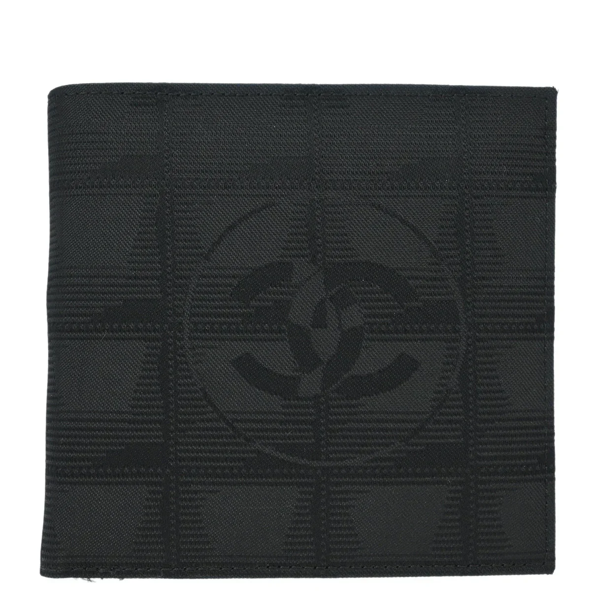 Chanel 2000-2001 Black Nylon New Travel Line Bifold Wallet