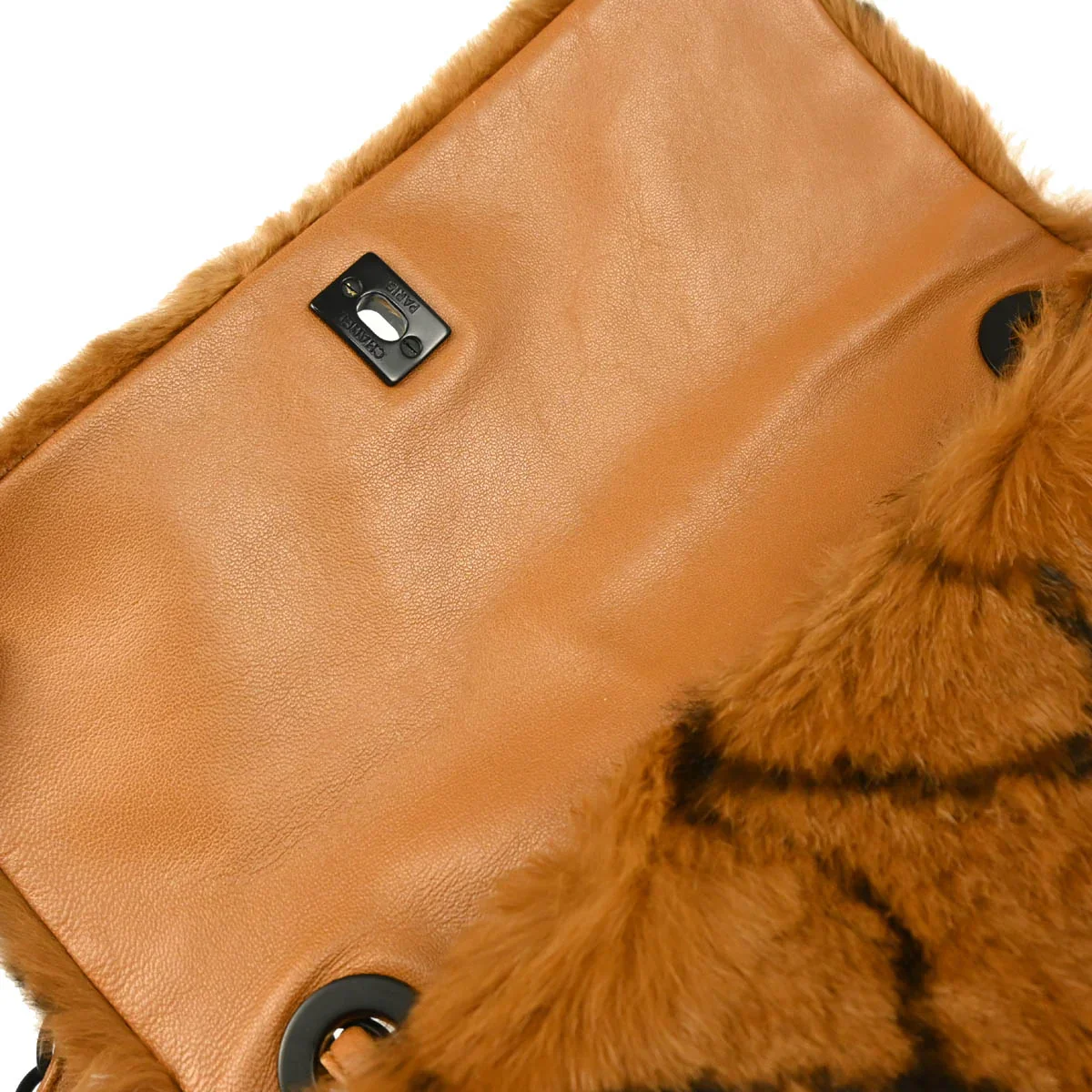 Chanel 2000-2001 Rabbit Fur Straight Flap Shoulder Bag - Image 8