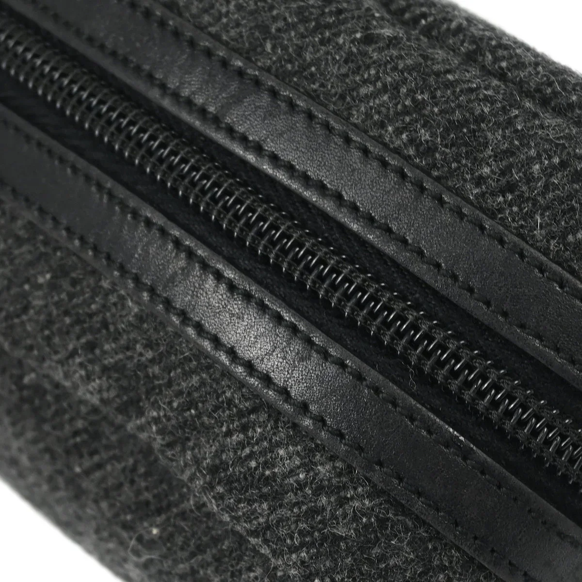 Prada Gray Wool Pouch - Image 4