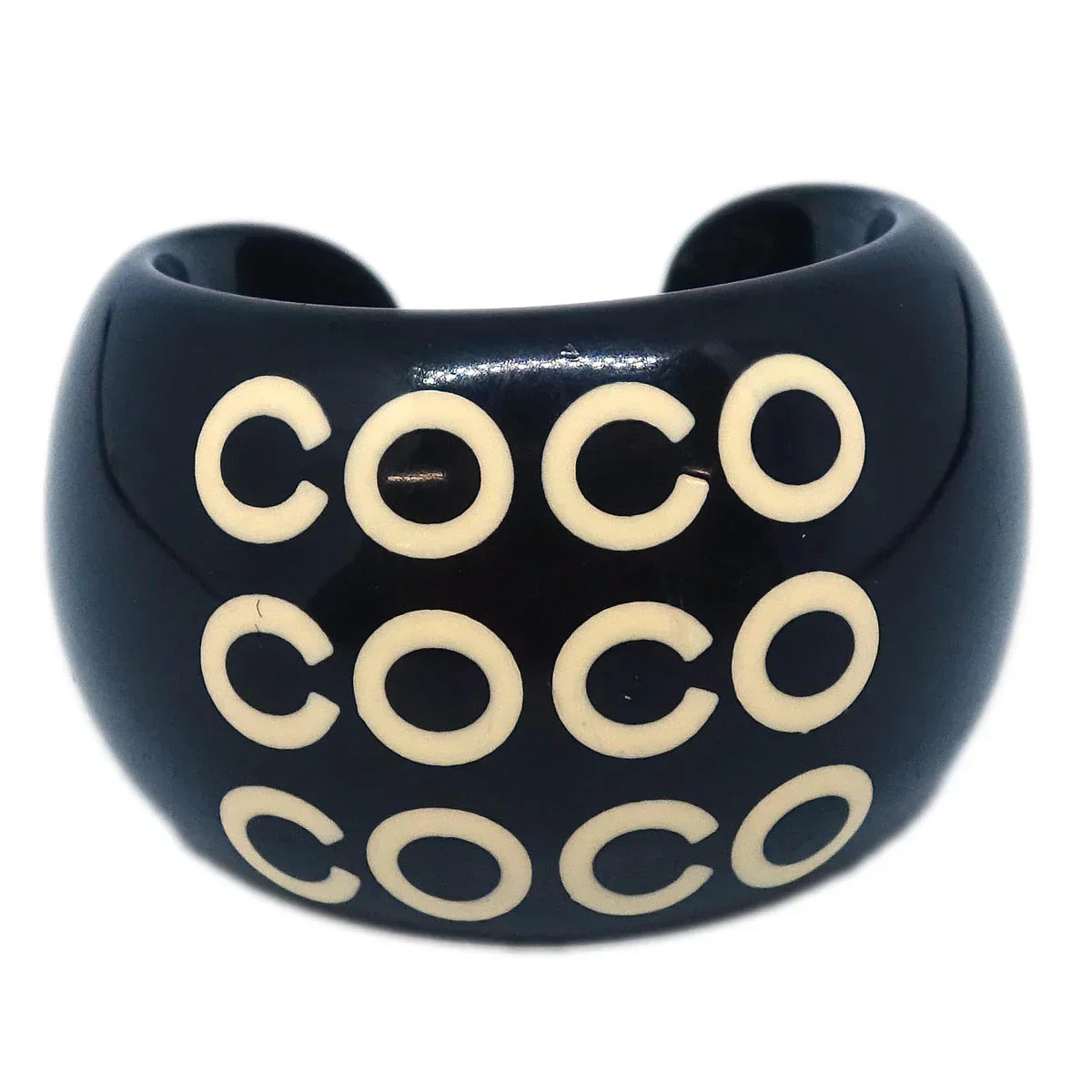 Chanel Ring Black Acrylic #53 #13 01P