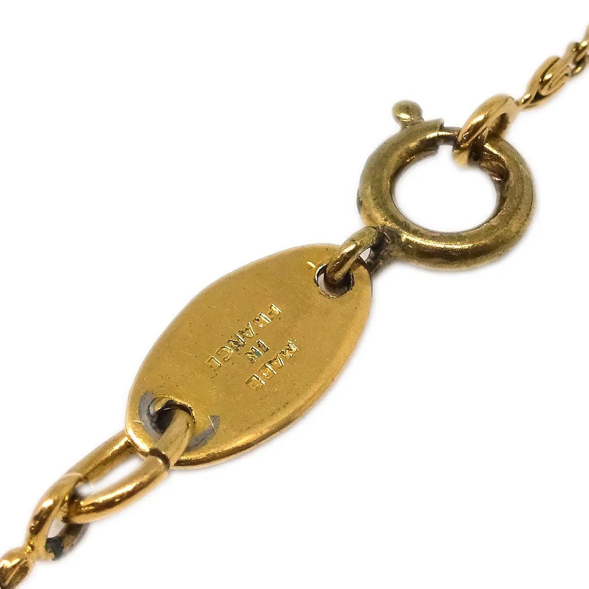 Chanel Gold CC Chain Pendant Necklace 1982 - Image 3