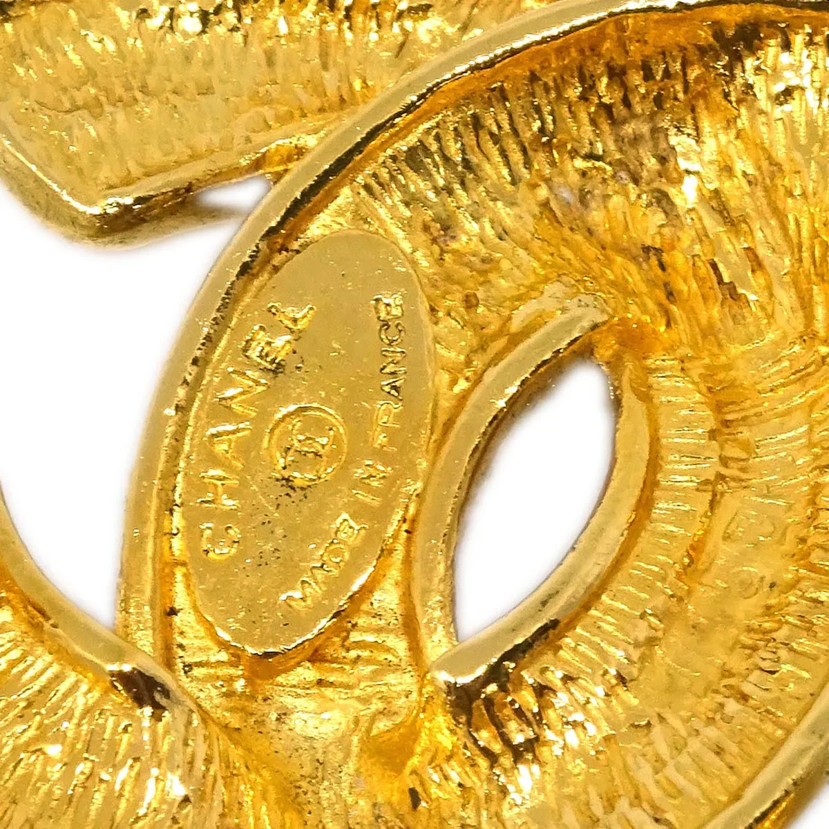 Chanel Quilted CC Brooch Pin Gold 1153 - Image 4