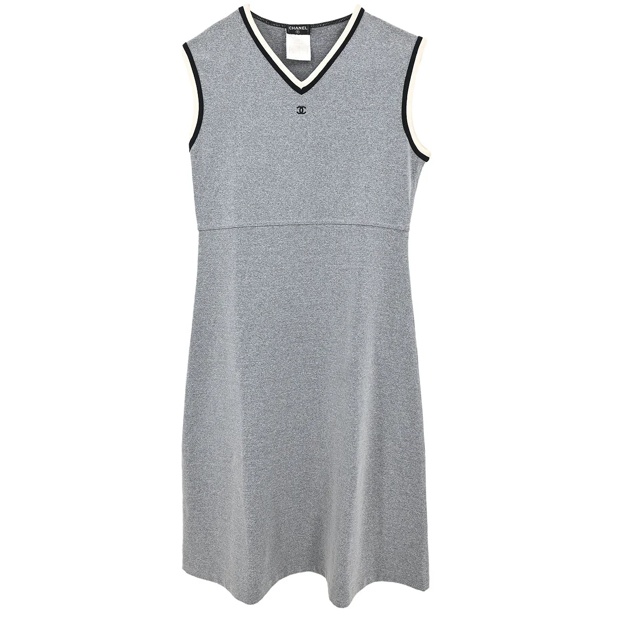 Chanel 1998 Sleeveless Dress Gray #38