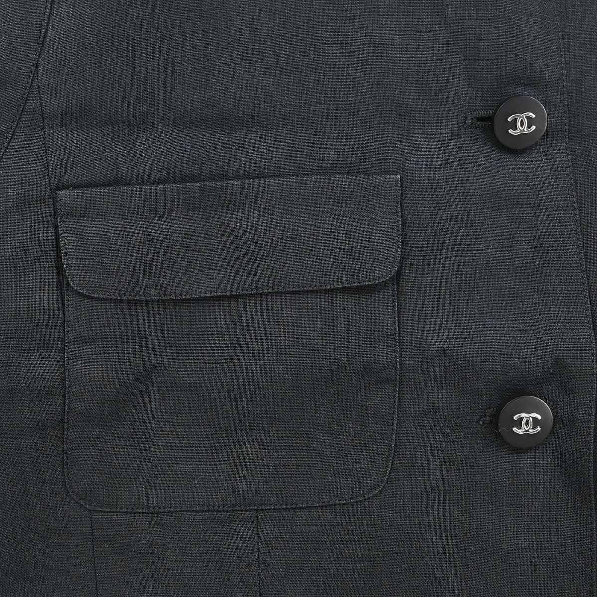 Chanel Sleeveless Vest Jacket Black - Image 5