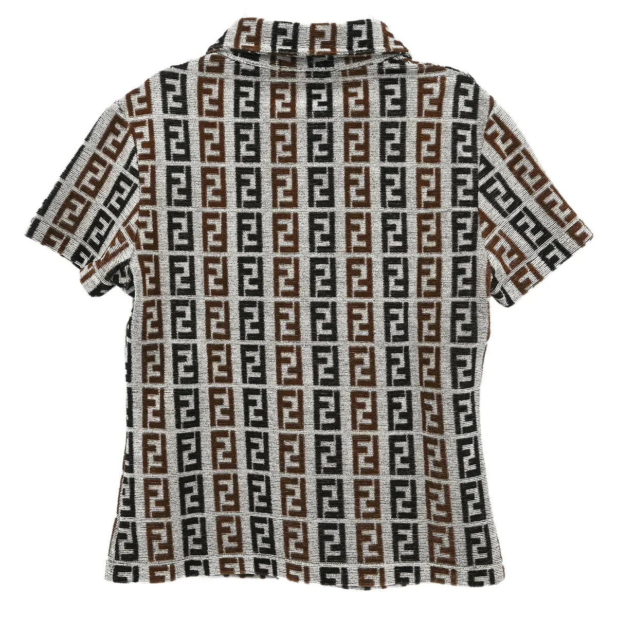Fendi Short Sleeve Top Zucca Gray #40 - Image 2
