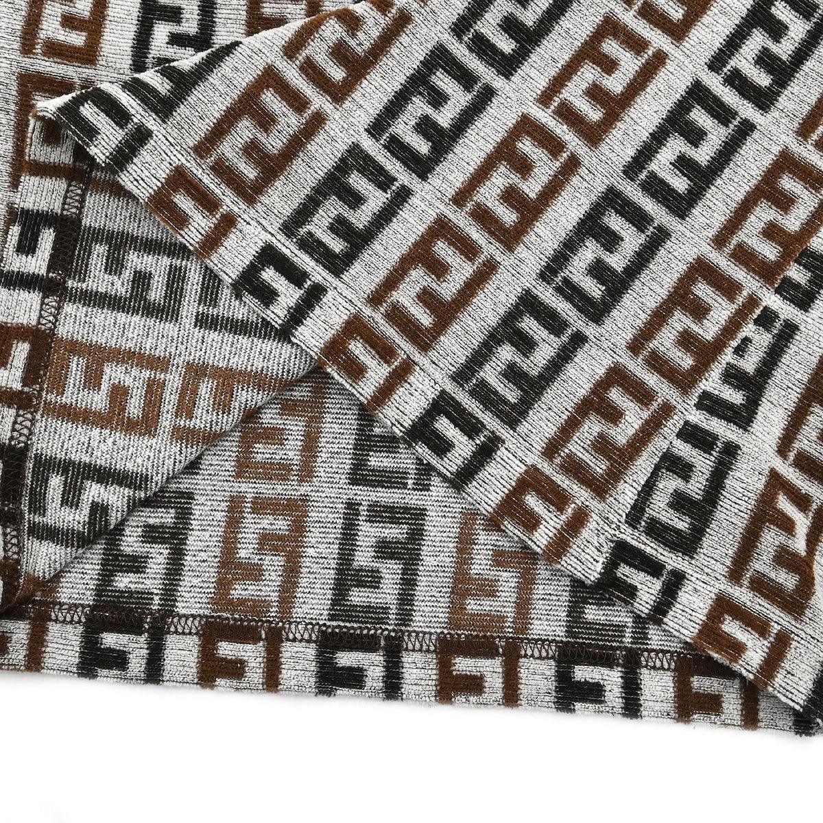 Fendi Short Sleeve Top Zucca Gray #40 - Image 5