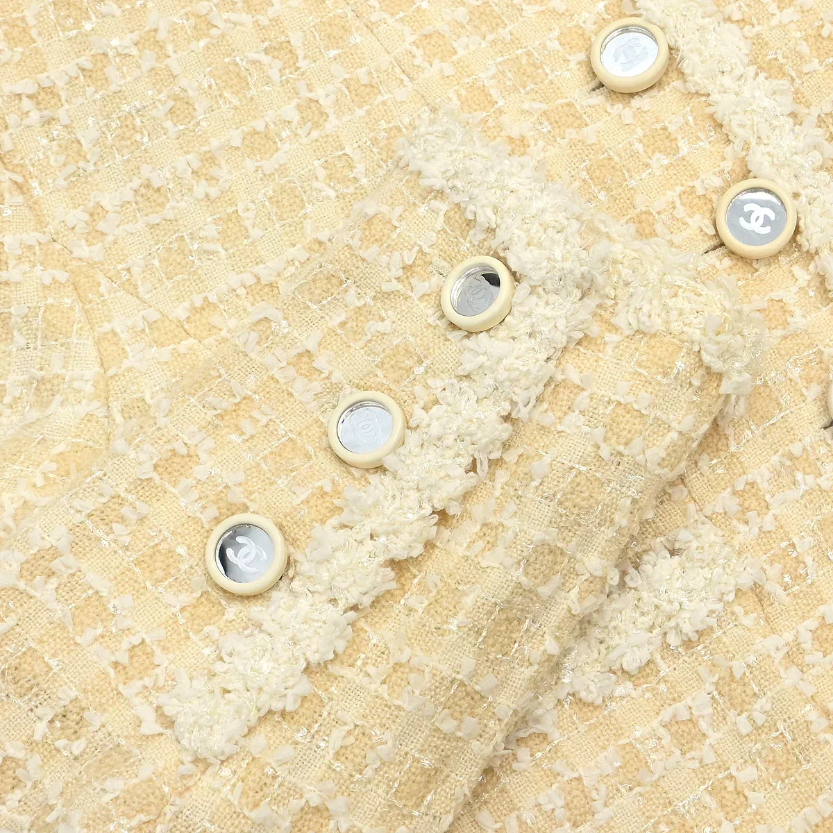 Chanel Collarless Single Breasted Jacket White #34 - Image 5