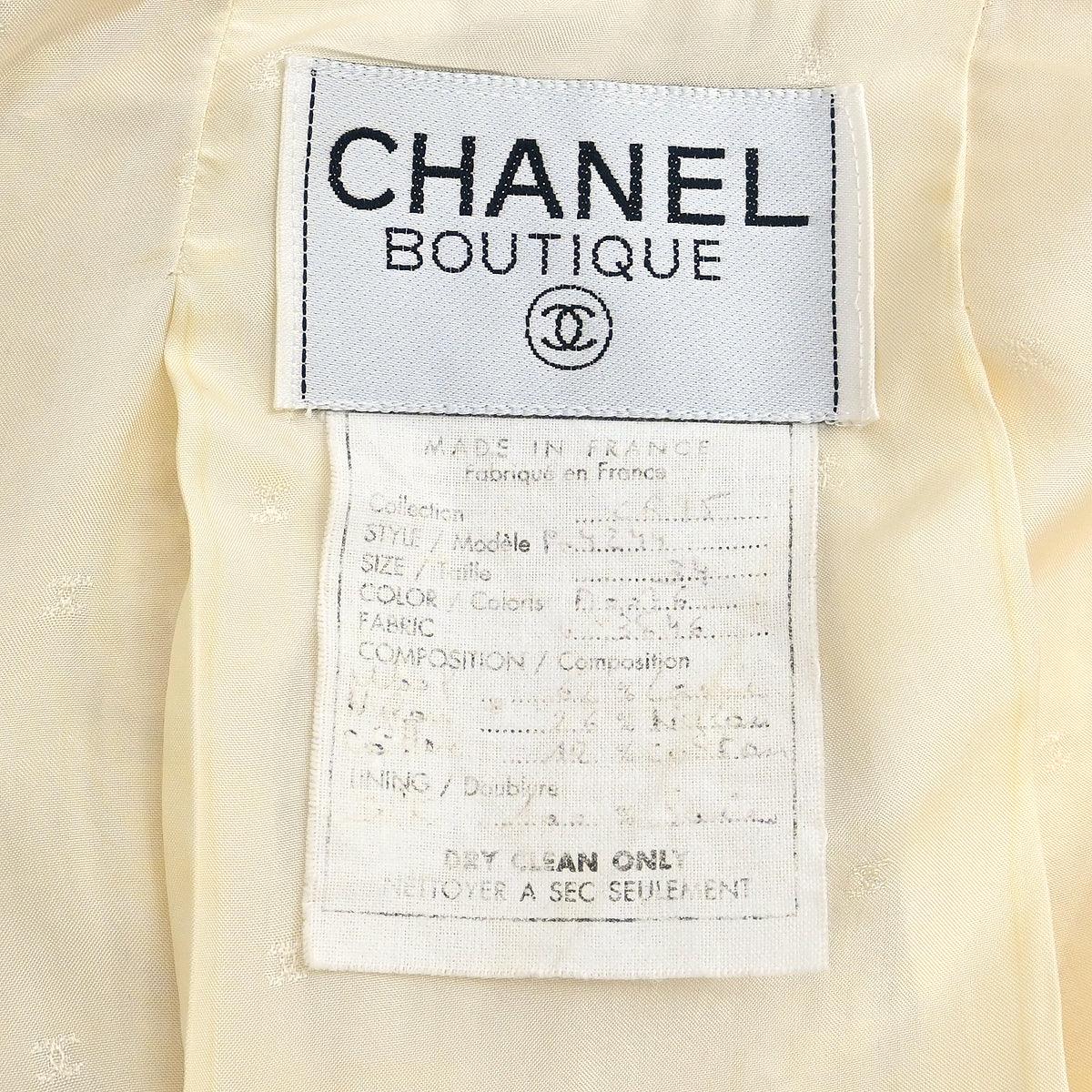 Chanel Collarless Single Breasted Jacket White #34 - Image 9