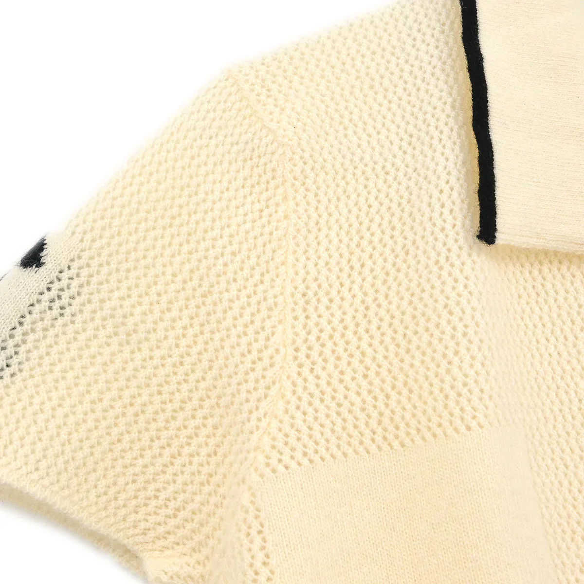 Chanel 2001 Short Sleeve Sweater Knit Top White #38 - Image 6