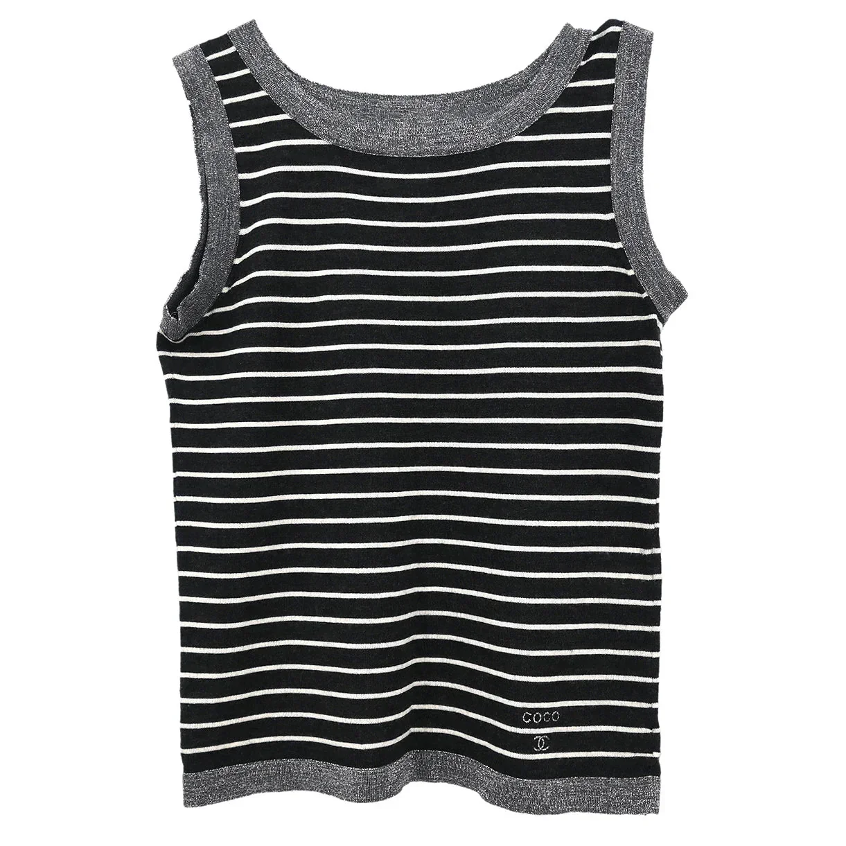 Chanel 2009 Set Cardigan Sleeveless Top Black #34 - Image 3