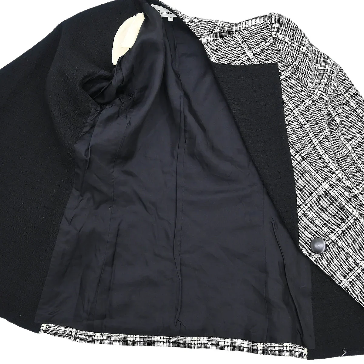 Christian Dior Single Breasted Collarless Jacket Gray - Image 7